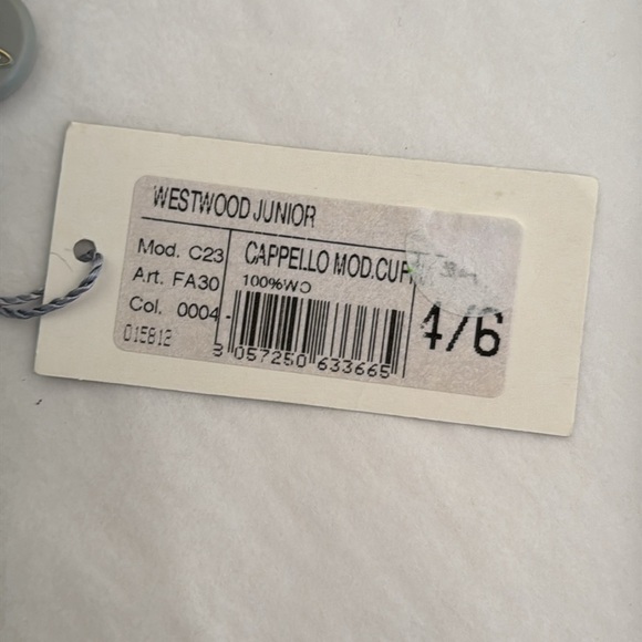 Vivienne Westwood VINTAGE 2012 Junior hat 100% wool brand new - Picture 5 of 8